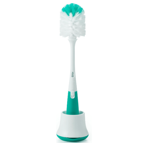OXO Tot Bottle Brush with Nipple Cleaner and Stand - Teal, 1 Count (Pack of 1)