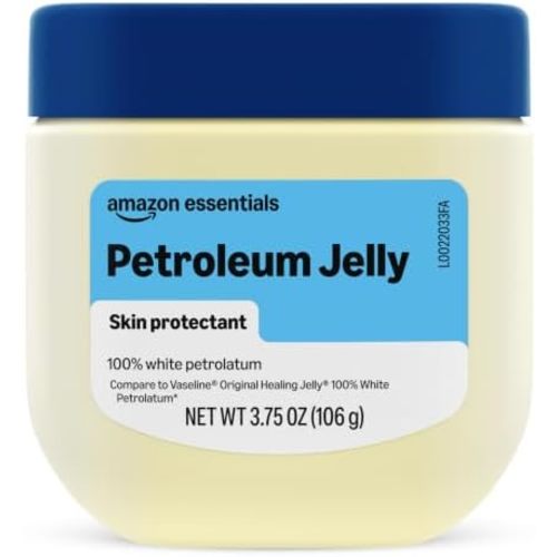 Amazon Essentials Petroleum Jelly White Petrolatum Skin Protectant, Unscented, 3.75 Ounce, 1-Pack (Previously Amazon Basics)