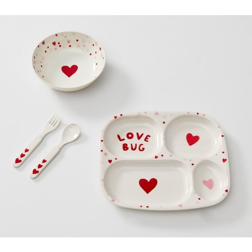 Love Bug Hearts Nursery Feeding Set