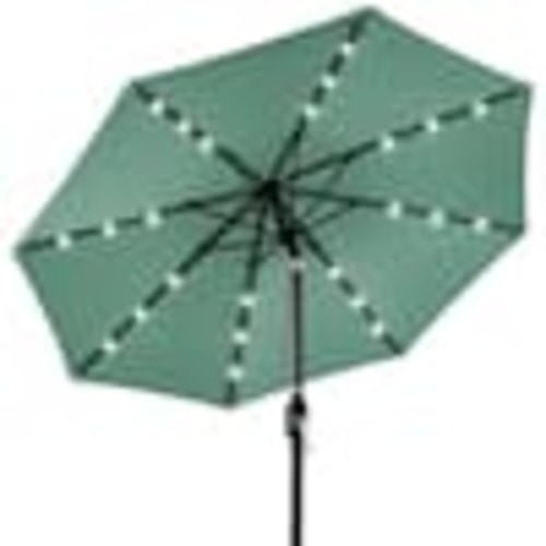Best Choice Products 10 ft. Market Solar LED Lighted Tilt Patio Umbrella with UV-Resistant Fabric in Seaglass SKY7717