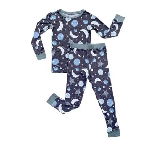 Little Sleepies Two-Piece Pajama Set for Boys & Girls, Soft Viscose from Bamboo Toddler Pajamas for Kids, Family Matching PJs