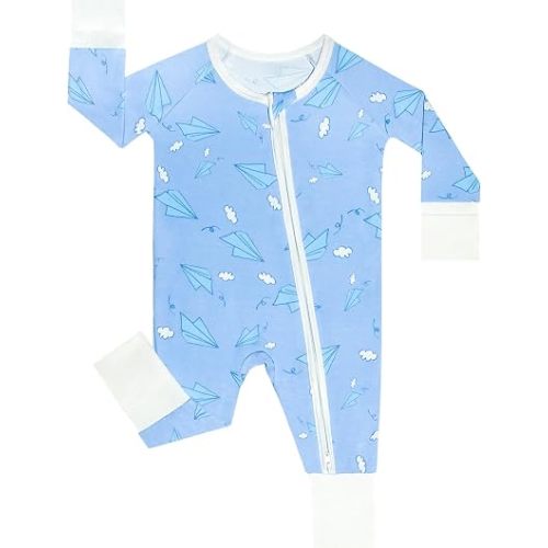 GUISBY Baby Footless Pajamas, Rayon of Bamboo, NB-2T