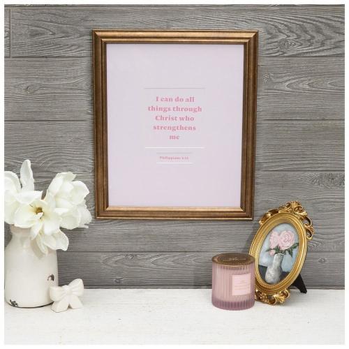 Pink Philippians 4:13 Framed Wall Decor