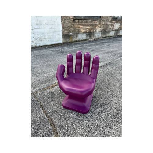 Dark Grape Purple LEFT Hand Shaped Chair 32" tall adult size 70's Retro EAMES iCarly NEW