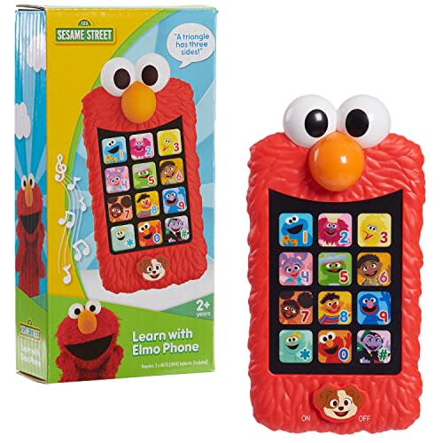 Sesame Street Learn with Elmo Pretend Play Phone, Learning and Education, Kids Toys for Ages 2 Up by Just Play