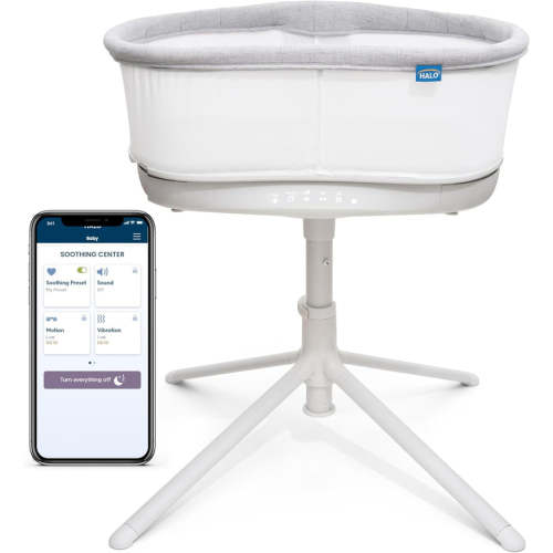Halo BassiNest Connected Swivel Sleeper 3.0, White/Grey