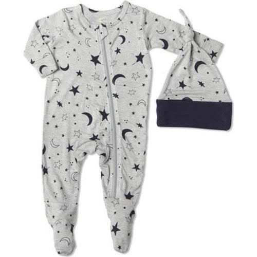 Jersey Long Sleeve Footie & Hat Set, 0-3M