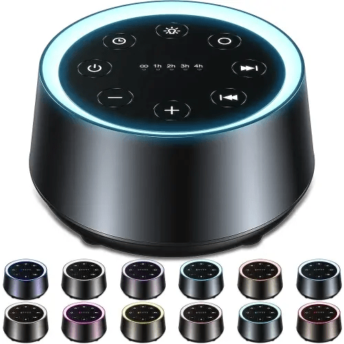 EasyHome Sleep Sound Machine White Noise Machines with 30 Soothing Sounds 12 Adjustable Night Light 10 Adjustment Brightness 32 Levels of Volume 5 Timers and Memory Function Home Travel Office
