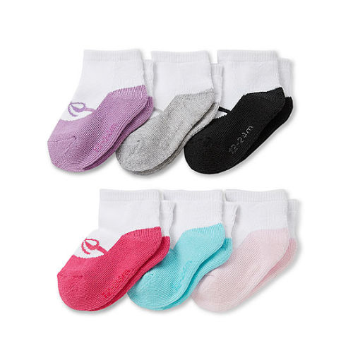Piper & Jax Baby Girls 6 Pair Crew Socks, Color: White Multi - JCPenney