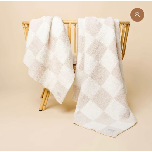 Chenille Blanket - Dune Check - Small & Large