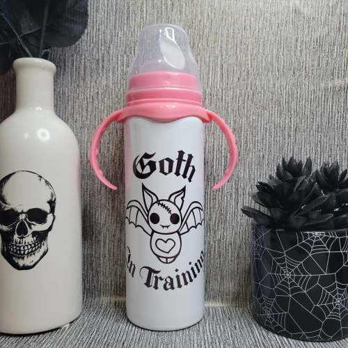 Goth In Training Baby Bottle