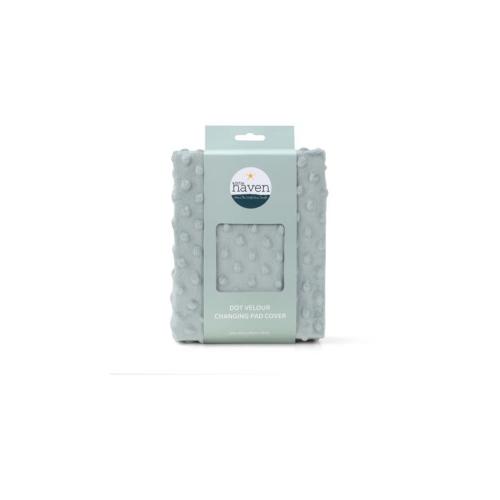 Little Haven Velour Dot Changing Pad Cover Super Soft Machine Washable - Blue