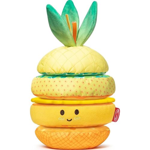 Melissa & Doug Multi-Sensory Pineapple Soft Stacker Infant Toy - Stacking Toys For Babies, Pineapple Stacking Toy For Infants