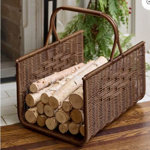 Woven Log Holder – Magnolia