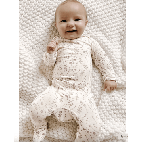 Posie Mauve Convertible Footie Pajamas | günamüna