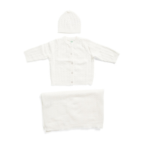 Newborn Girls 3pc Boxed Sweater Set With Hat And Blanket | Unisex Clothing | Marshalls