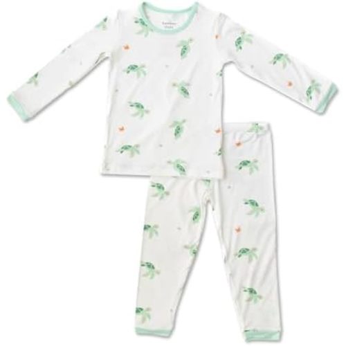 Toddler Pajamas - Soft, Breathable Long-Sleeve Pajama Set for Kids, 95% Viscose derived from Bamboo, 5% Spandex, Imported