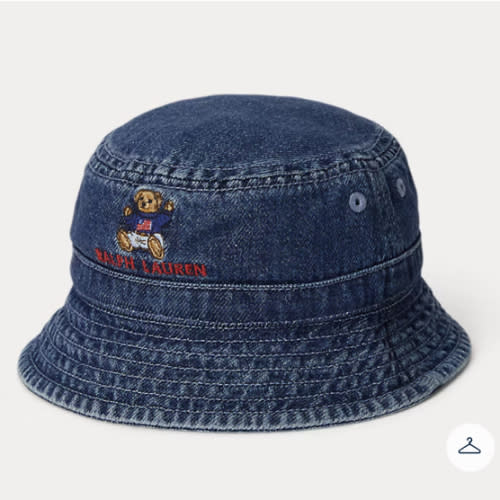 Polo Bear Indigo Denim Bucket Hat