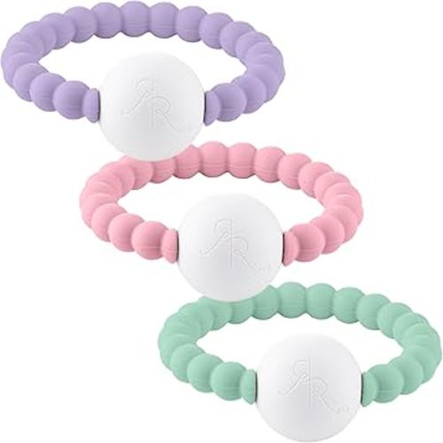 Ryan and Rose Cutie Teether Rattle (Sprinkles (3 Pack))