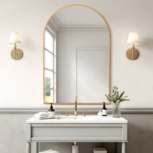 Lark Manor™ Apte Arched Bathroom Mirror Vanity Wall Mirror & Reviews | Wayfair