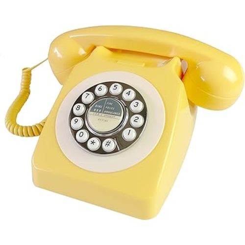 Corded Retro Phone, TelPal 80's Classic Telephone/Old Fashion Landline Phone/Wired AntiqueTelephone for Home/Office/Hotel