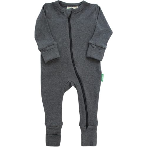 PARADE Organic Snuggle Soft Melange '2-Way' Zipper Romper