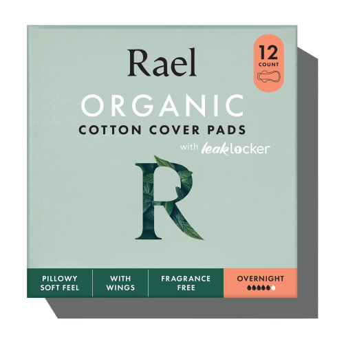 Overnight Organic Cotton Cover Pads With Wings