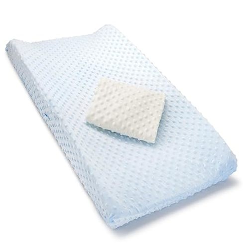 Munchkin® Diaper Changing Pad Covers, 2 Pack, Blue/White – Fits Standard Contoured Changing Pads