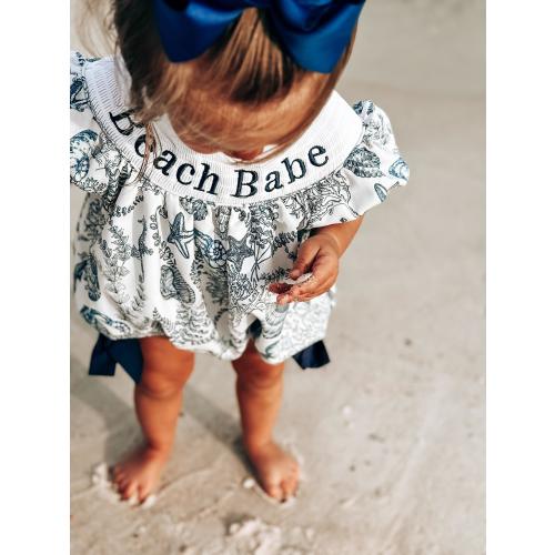 Beach Babe Smocked Bubble Toddler Smocked Outfit