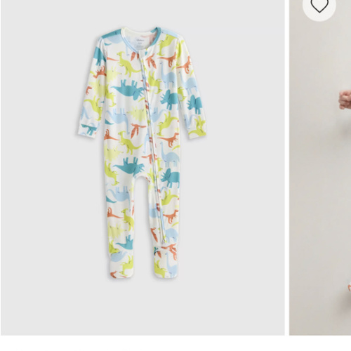 Bamboo Footie Pajama - Baby in Colorful Dinos