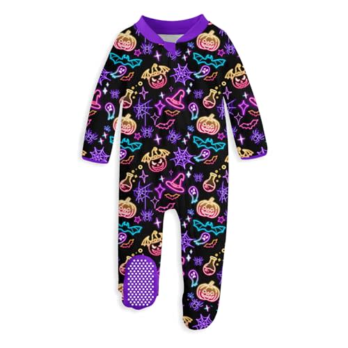 UNIFACO Baby Girls Boys Footed Pajamas One-Piece Sleeper Snug Fit Sleep and Play Zip Front Footie Romper 0-12 Month