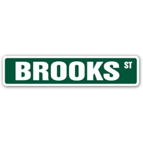 Brooks Street Sign Childrens Name Room Sign | Indoor/Outdoor | 18" Wide
