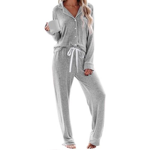 Shamyoy Pajamas for Women Set 2 Piece, Super-Soft Long Sleeve Postpartum PJS