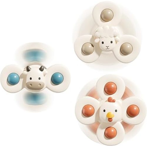ALASOU Suction Cup Spinner Airplane Travel Toys for 1 Year Old Boy Girl