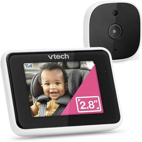 VTech Backseat Baby Car Camera, 2.8" LCD Vent Mount Viewer – Car Powered, No Batteries, Rear Facing Seat Camera, Head-to-Toe View, Wireless, Easy Install | V-Go Kit
