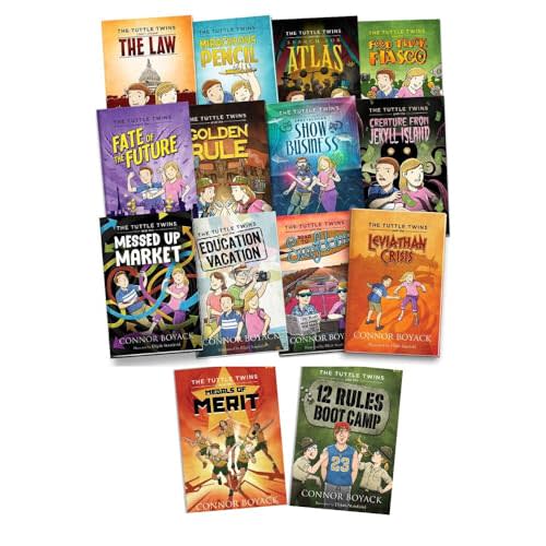 Tuttle Twins 14 Book Combo Pack – Includes The First Fourteen Books By Conner Boyack And Illustrated by Elijah Stanfield – Libertas Institute [Paperback] Connor Boyack and Elijah Stanfield
