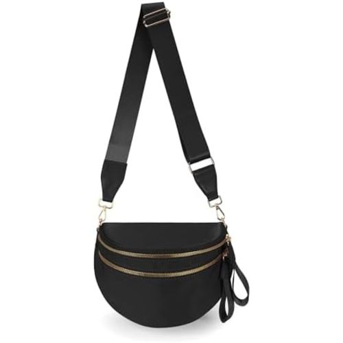 Spacious Nylon Crossbody Bag Bum Bag Handbags Wallets Purses Trendy Shoulder Bag for Women