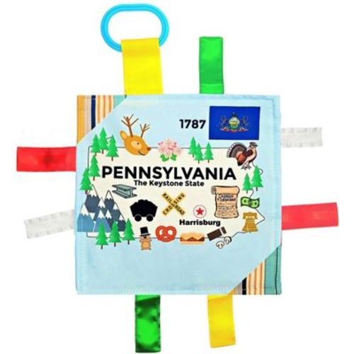 Baby Jack The Learning Lovey Pennsylvania State Baby Tag Crinkle Square Toy That Teaches Facts 8" x 8"