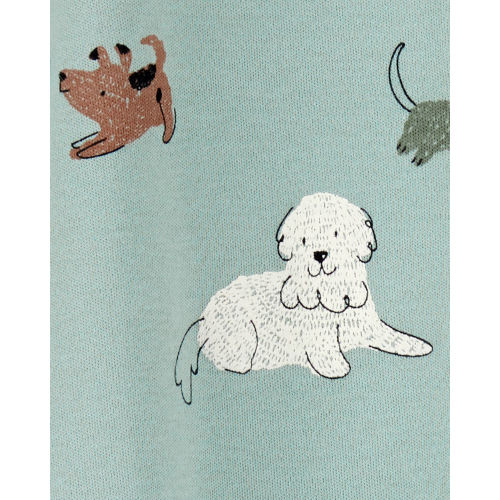 Baby Boy Dog Print 2-Way Zip Cotton Sleep & Play Pajamas - Green - Carter's | Carter's