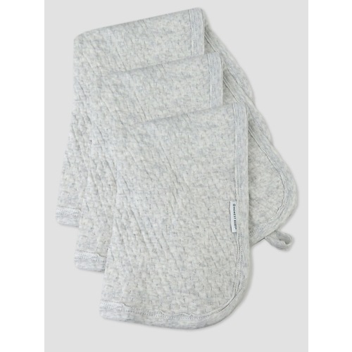 Honest Baby Clothing 3 Pack Organic Cotton Matelasse Burp Cloth