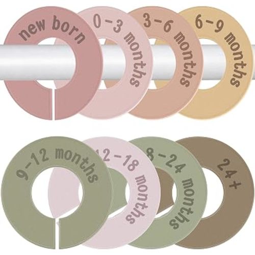 8PCS Baby Closet Dividers for Clothes,Double-Sided Baby Closet Organizer