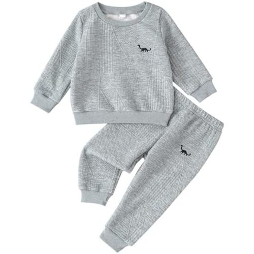 Rosibel Toddler Baby Boy Clothes Set Long Sleeve Sweatshirt and Pants Fall Winter Outfits for Infant 6M-3Y