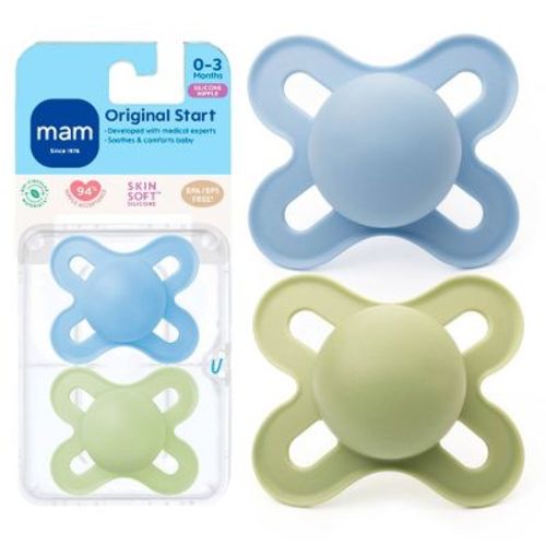 MAM Matte Start Pacifier - Boy - 2pk