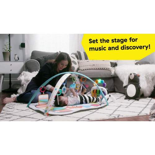 Baby Einstein 4-in-1 Kickin' Tunes Music and Language Play Gym and Piano Tummy Time Activity Mat