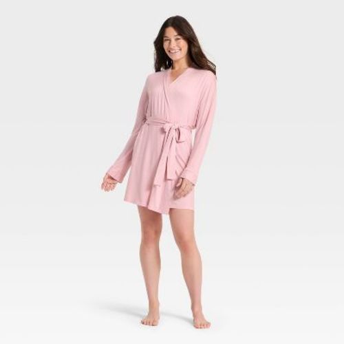 Women's Cloud Knit Robe - Auden™ Blush Pink M/L