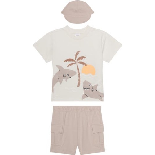 Graphic T-Shirt, Cargo Shorts & Cap Set
