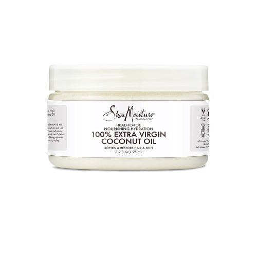 SheaMoisture 100% Extra Virgin Coconut Oil for Trial & Travel Nourishing for All Hair & Skin Types 3.2 oz
