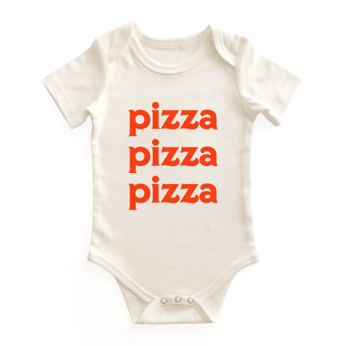 Pizza Pizza Pizza Baby Bodysuit Culinary Style | Chunky Deli