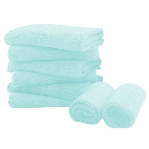 8 Pack Burp Cloths for Baby - 20" by 10" Ultra Absorbent Burping Cloth, Newborn Towel - Milk Spit Up Rags - Burpy Cloths for Unisex, Boy, Girl - Burp Cloths Set (Frozen Blue)