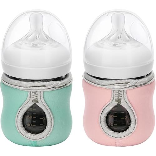 Beautyflier 4oz Glass Baby Bottle Sleeve Covers, Reusable Insulator for Heat/Cold Retention, Moisture Neoprene Holder for Philips 4 oz Avent Glass Natural Bottles, Sleeve Only